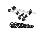 115kg Olympic 7ft Barbell + Ez Curl Bar + Olympic Dumbbells + Weight Set