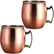 CONGARTENO Versatile Mini Moscow Mule Cups 2pcs Set Stainless Steel Drinking Cup for Cocktails Bar Picnics