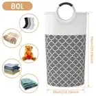 2Pcs Collapsible Laundry Hamper with Handles Laundry Basket 80L .t