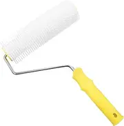 Gadpiparty Durable Defoaming Roller Brush Quality Spiked Screed Flooring Roller for Paint Application Lightweight Easy to Hold Handle Efficient Air Bubble Removal Tool for DIY