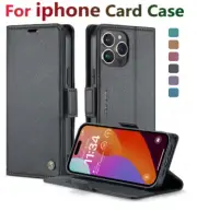 Premium Leather iPhone Case with Card Slot for iPhone 6-15 Pro Max & SE –Stylish