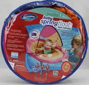 SwimWays Step 1 Baby Pink & Orange Spring Float Sun Canopy 9-24 Months NIP