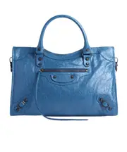 Balenciaga Le City Medium Top Handle Bag One size blue