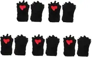 [WRITWAA] Fingerless Cat Claw Gloves Apparel Thermal Gloves Warm Gloves Paws Gloves for Winter Paw Gloves Party Favor Cute Gloves Animal Gloves for Women Furry Gloves Plush