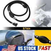 5/16" Marine Outboard Boat Motor Fuel Gas Hose Line Assembly w/ Primer Bulb Kit