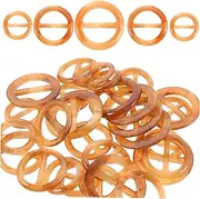 [MAGICLULU] 60 Pcs Round Japanese Buckle Women's Ring Black Shirt Black Clothes for Women Scarves Clasp Waist Buckle Scarf Buckle Ring Scarf Clips for Winter Scarves Resin Scarf Clip Miss Tie