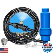 HOMENOTE Misting System with Filter, 59FT (18M) Misting Line + 20 Brass Mist