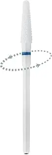 Efile Nail Drill Bits Ceramic Small Cone Shape Bits, Cuticle Clean Drill Bit, 3/32 Inch Shank Size, Acrylic Nails Gel Remover, White (Medium Grit)