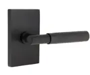 Emtek C5212US19.TAUS19.KNUS19 Knurled T-Bar Modern Rectangular Rose Privacy Set