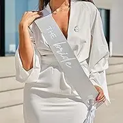 Ginger Ray Hen Party The Bride Sash, Silver