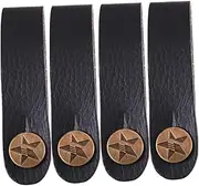 GREENADSCAPE 4pcs Guitar Headstock Strap Durable Neck Fixing Strap for Folk Guitar Bass with Neat Workmanship for Musicians