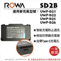 在飛比找PChome24h購物優惠-ROWA 樂華 FOR SONY SD2B UWP- D21