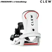 Clew FREEDOM 1.0 Binding Snowboard White L Size 24-25 Model CLEW BINDHING