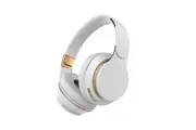 Bluetooth Over Ear Headphone Wireless Gaming Headset Foldable Stereo Adjustable Earphones With Mic Soft Earmuffs-White