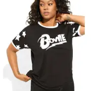 New Torrid 4 (4X 26) New David Bowie Star Print Punk Glam Tee Ringer T Shirt
