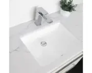 FREE SHIP Stylish Sharp White Porcelain Rectangular Undermount Bath Sink P-203