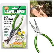 The Original Lawn Jaws Sharktooth Weed Remover Weeding & Gardening Tool Weeder - Pull from The Root Easily!