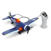 Playkidiz Wired Remote Control Plane, with Lights & Sounds Navy Airplane Toy