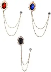 [ANDRESLAD] Charming Men's Suit Accessories Brooch Chain Lapel Pin Men's Jewelry for Dinner Parties