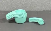 Tupperware Measuring Mates Cups & Spoons Set Teal (New)