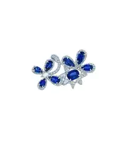 Diana M. Fine Jewelry 18K 5.30 ct. tw. Diamond & Sapphire Ring