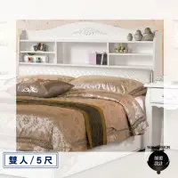 在飛比找momo購物網優惠-【顛覆設計】潘仙朵書架型收納床頭箱(雙人5尺)
