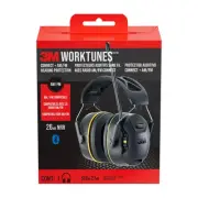 3M WorkTunes Connect + AM/FM Hearing Protector, 26dB NRR, Black, Model# 90572-DC