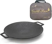 SC - Korean BBQ Grill Non-Stick Grill/Natural Material 6 Layer Coating/[Made in Korea] Circular Size 13 inches[Bag Included] Can be Used for Both Home and Outdoor stoves