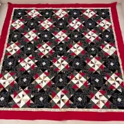Handmade Pinwheel Stars Patchwork Queen size Quilt top/topper Sewing/Quilt craft