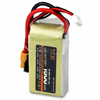 11.1V 3S 1500mAh 25C LiPO Battery XT60 Plug Burst 50C RC Model Vehicle Lipolymer