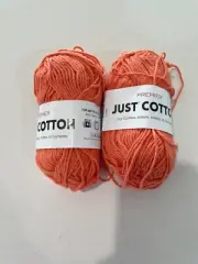 Two Premier Just Cotton Skeins - Tangerine