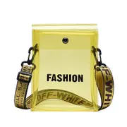Nevenka Women Small Crossbody Bag Clear Phone Purse With Adjustable Strap-Yellow