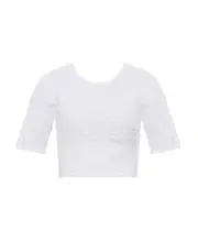 textured organic cotton crop top EU42,EU40,EU44 White