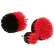 Hyper Tough 3 SCRUB BRUSH CLEANING SET Drill Attachment DURABLE NYLON BRISTLES