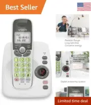 Extended Range Cordless Phone - Answering Machine, Backlit Display - 1000 Range