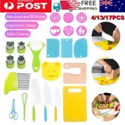 4-17Pcs Safe Knives Set Kitchen Tools for Picnics Real-Toddler Kids Montessori