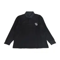 在飛比找Yahoo奇摩購物中心優惠-Y-3電繡布章LOGO純棉3領釦設計長袖POLO衫(黑)