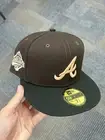 New Era 59fifty Topperz Atlanta Braves 1995WS Brown 2tone 7 1/2 Mocha 2tone