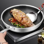316 Stainless Steel Whole Body Tri-Ply Stainless Steel Frying Pan Wok Pan Double