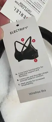 $59 New Wirefree Berlei Black Sports Intimates Bra Top Size 12B