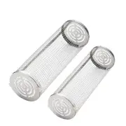 Rolling Grill Basket Mesh Bbq Tube 2 Pack Fish, Shrimp, Meat, Vegetables