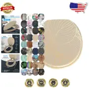 Vibrant Four-Sided Printed Round Toilet Seat - Quiet Soft Close Design