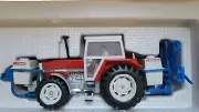MASSEY FERGUSON MF 3680 TRACTOR & Crop Sprayer Britains 1:32 (Box Wear)