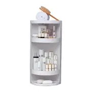 Multi Functional Toilet 360 Degrees Rotating Bathroom Corner Storage Rack Cabinet Shelves