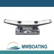 Alloy Mooring Cleat 350mm Heavy Duty Cast Alloy - Jetty Pontoon - Pre-drilled