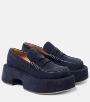 [JW Anderson] JW Anderson Suede platform penny loafers AU 7 blue
