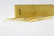 Eyelash-Extension-Straight-or-Curved-or-Volume-Stainless-Steel-Gold-Tweezers