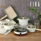 NEOFLAM FIKA Nonstick Cookware, Skillet, Pots with Lid, Induction, Made in Korea