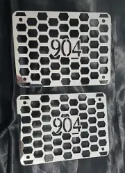 Stainless Kenworth T904 6" Air Ram Inserts - approx 20cm x 14cm