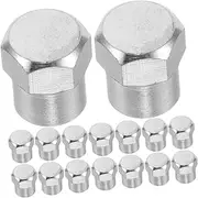 HORIALENCE 20PCS Stainless Steel Tire Valve Stem Caps Durable Air Caps for Cars Trucks Easy Installation Protects Valve Core From Debris Versatile Automotive Accessories